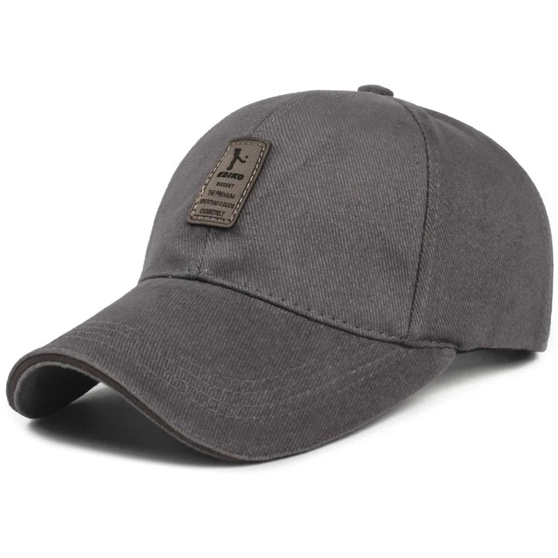 Structured Cotton Baseball Cap – Unisex Adjustable Snapback Sun Hat