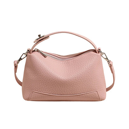 Soft Leather Shoulder Bag – Women's Crossbody Handbag with Charm
