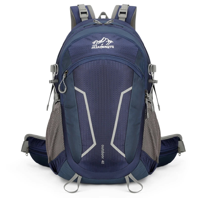 40L Hiking Backpack with Detachable Frame, Breathable Mesh Back & Rain Cover