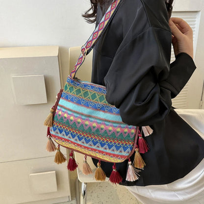 Vintage Women S Bag Tassel Ethnic Handwoven Crossbody Lady Hippie Sling Shoulder Bags Ladies Handbag
