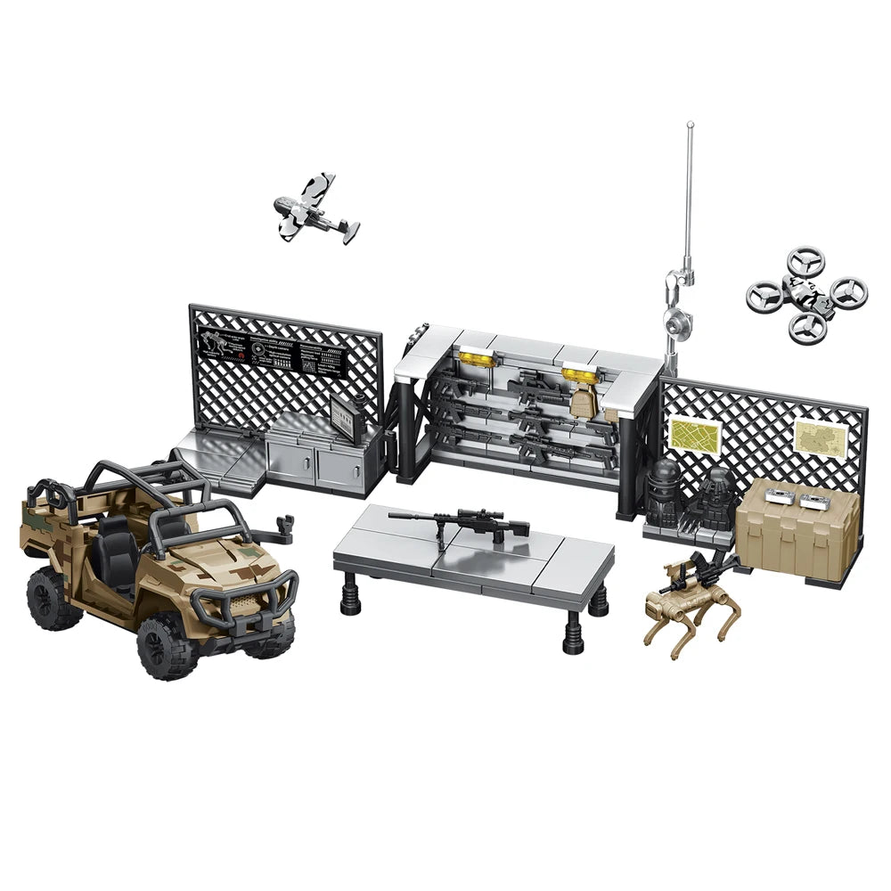 Military Armored Vehicle Building Blocks Set – Army Truck Model Kit