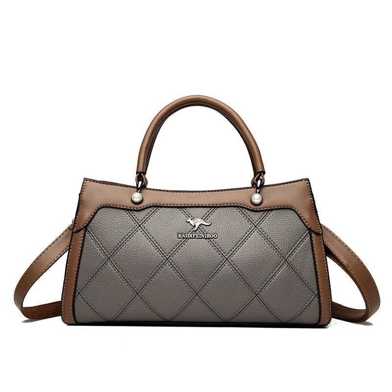 Luxury Leather Tote Bag for Women – Large Capacity Designer Handbag