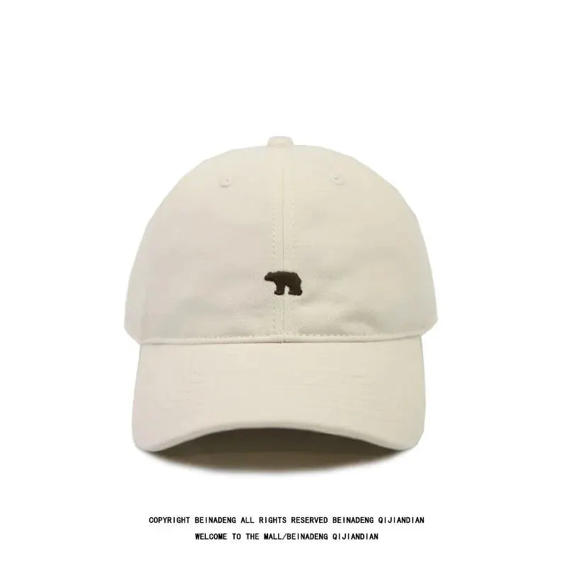 Polar Bear Embroidery Baseball Cap – Unisex Cotton Hat