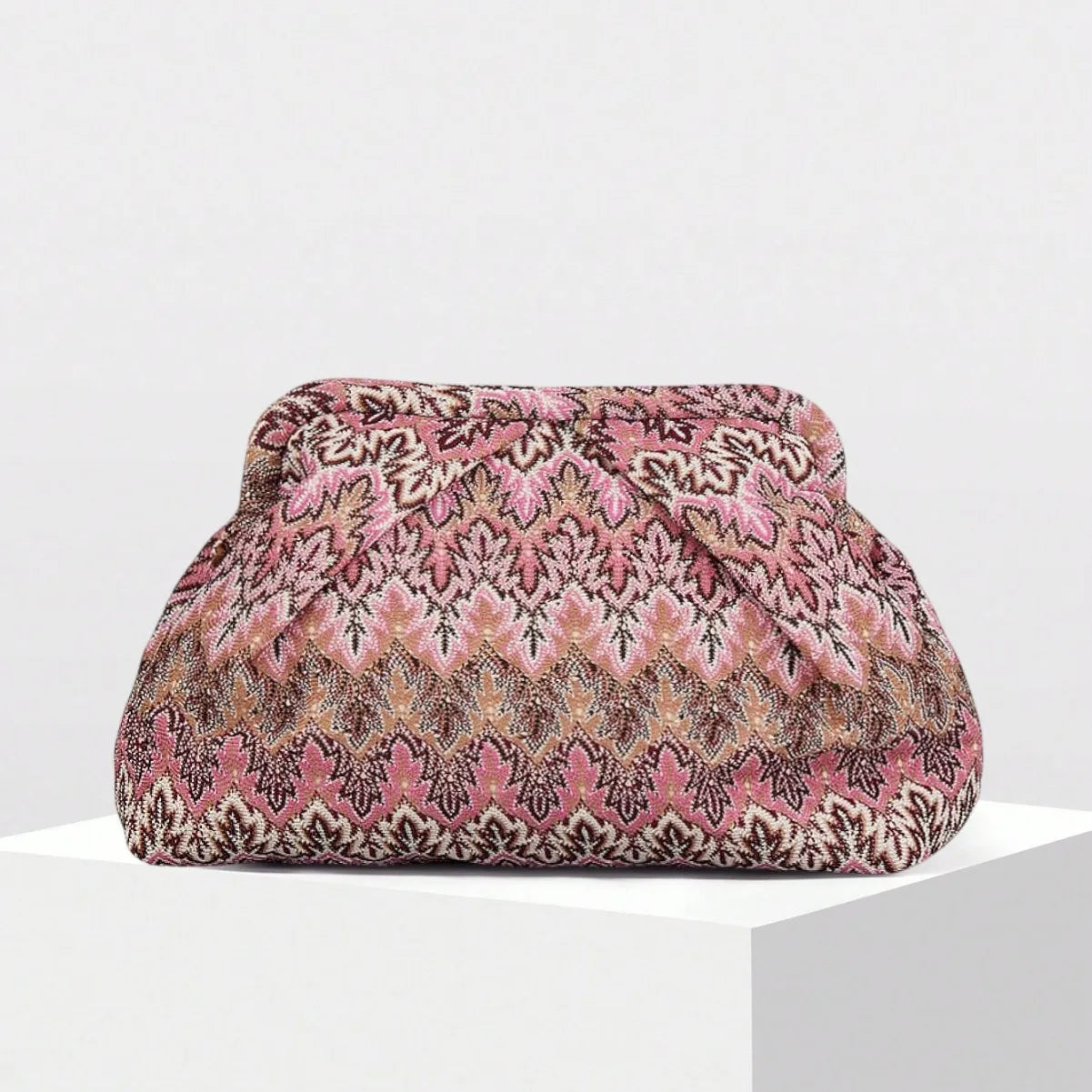 Luxury Knit Clutch Purse – Women's Evening Frame Bag