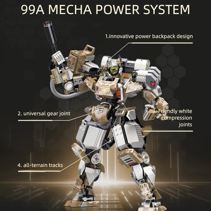 Mecha Robot MOC Building Set – 598–624 Piece Sci-Fi Brick Model