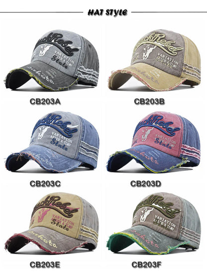 Snapback Baseball Cap – Vintage Distressed Hip Hop Hat Unisex