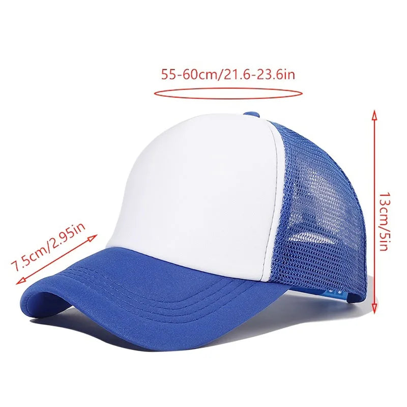 Cartoon Print Snapback Baseball Cap – Unisex Mesh Hat