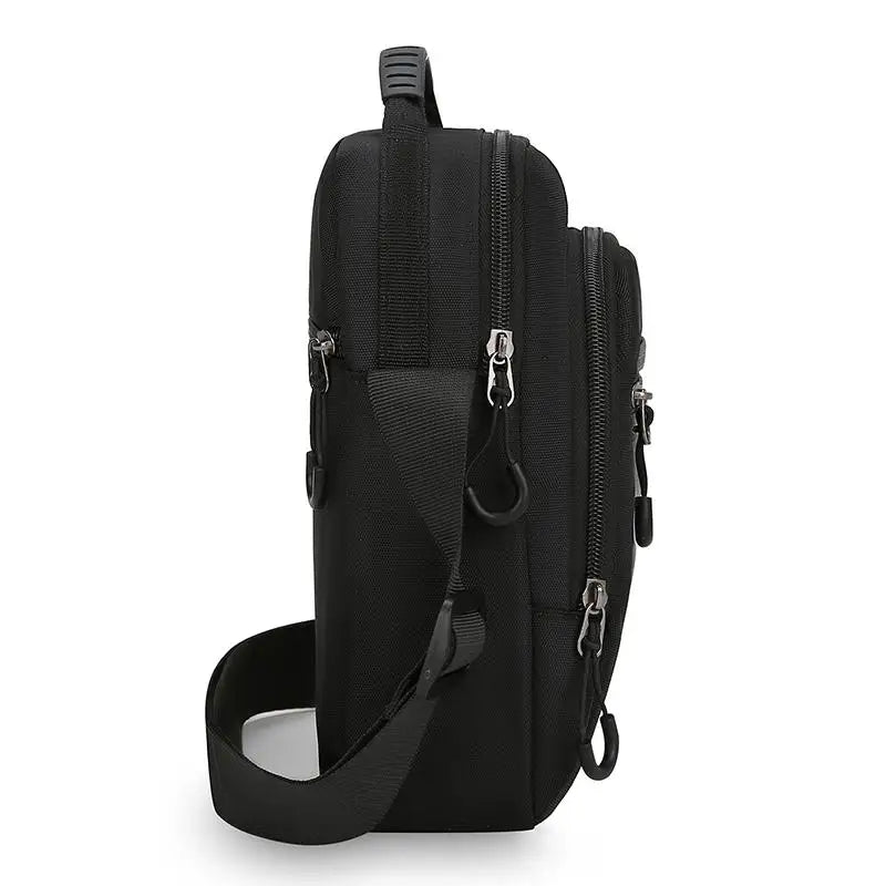 Men's Waterproof Shoulder Bag – Multi-Pocket Outdoor Crossbody