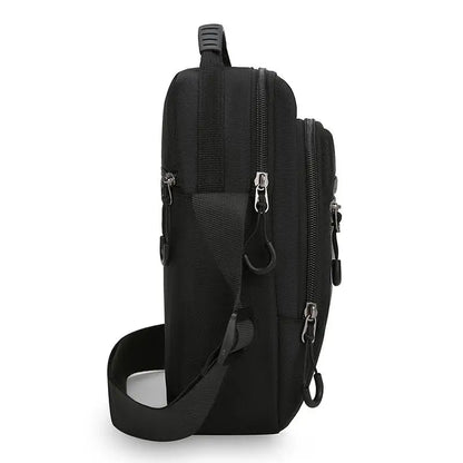 Men's Waterproof Shoulder Bag – Multi-Pocket Outdoor Crossbody