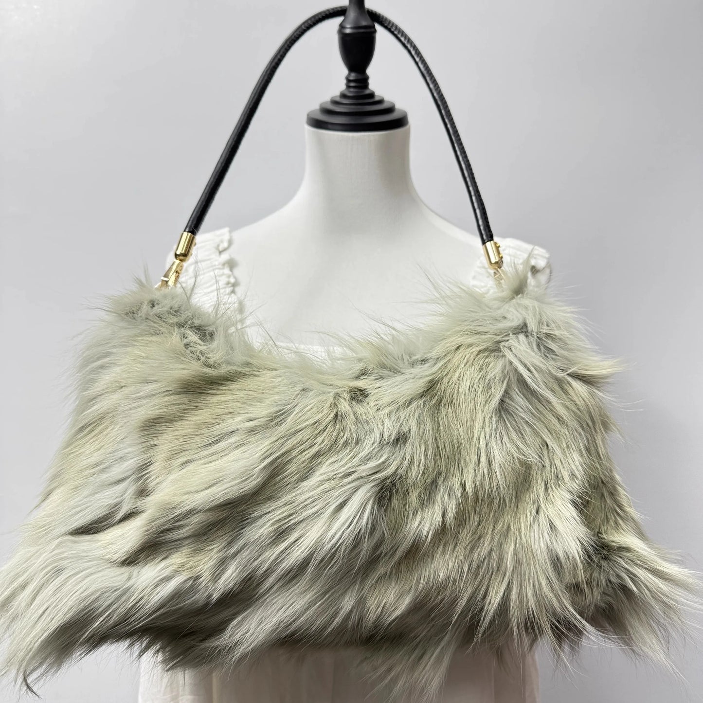 Luxury Europe America Women Real Fox Fur Bag Messenger Chain Shoulder Ladies Tote Handbag Crossbody