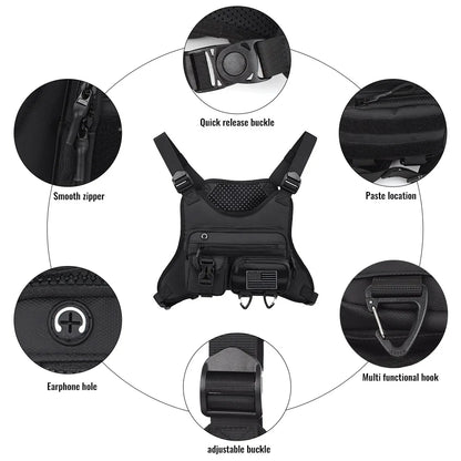 Tactical Chest Rig Vest Bag – Outdoor Running, Hiking & Hunting Pack
