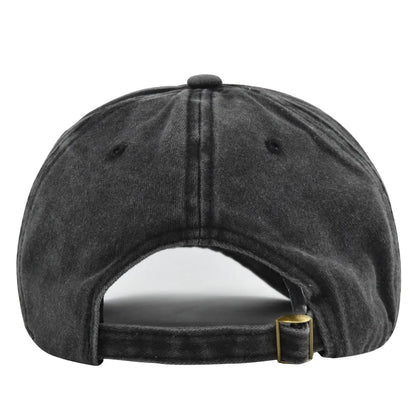 Embroidered Snapback Baseball Cap Vintage Washed Unisex