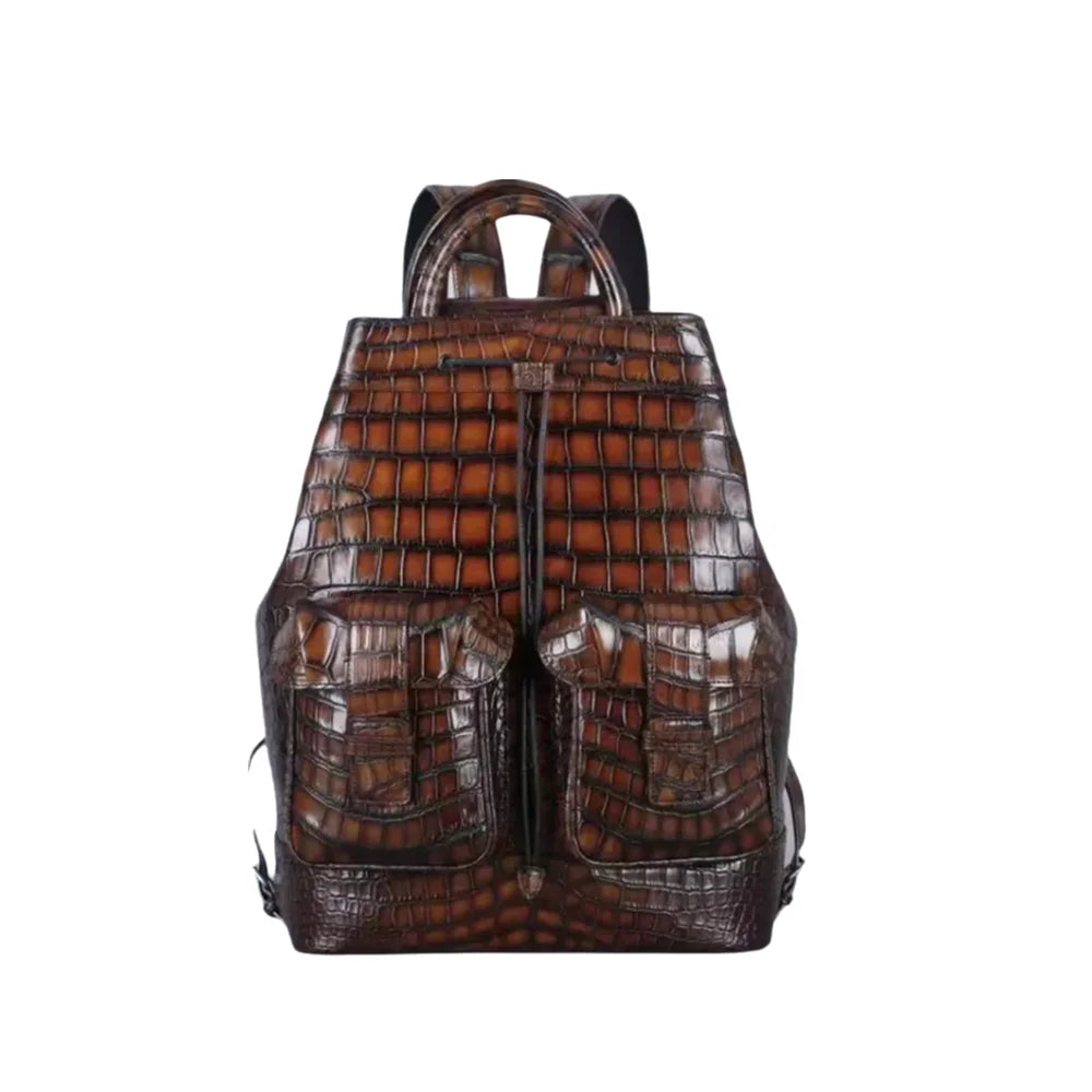 Crocodile Leather Backpack – Women's Luxury Designer Bag
