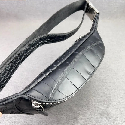 Crocodile Leather Waist Bag & Chest Pack for Men