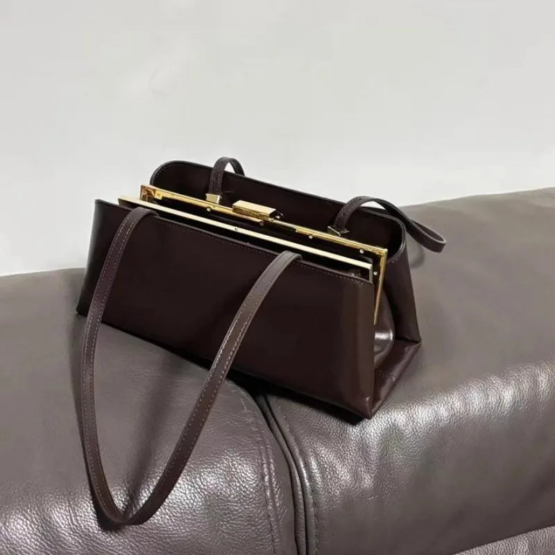 Luxury Clip Shoulder Bag – Women's PU Leather Handbag & Tote