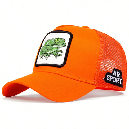 Cute Animal Embroidery Trucker Cap – Mesh Baseball Hat