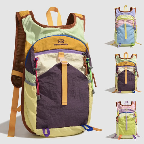 Colorblock Outdoor Backpack for Hiking & Travel