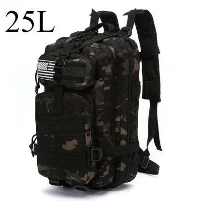 Tactical MOLLE Backpack 25L/50L – Military Assault Pack for Hiking & Camping