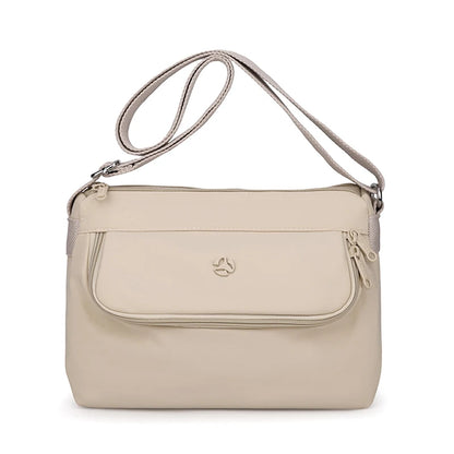 Waterproof Nylon Crossbody Bag – Lightweight Multi-Pocket Shoulder Bag