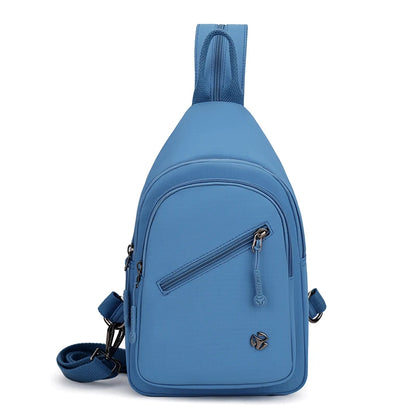 Women's Waterproof Nylon Sling Chest Bag – Lightweight Crossbody Shoulder Bag