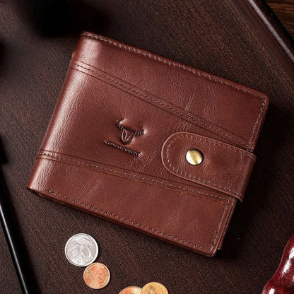Men's Vintage Genuine Cowhide Leather Bifold Wallet