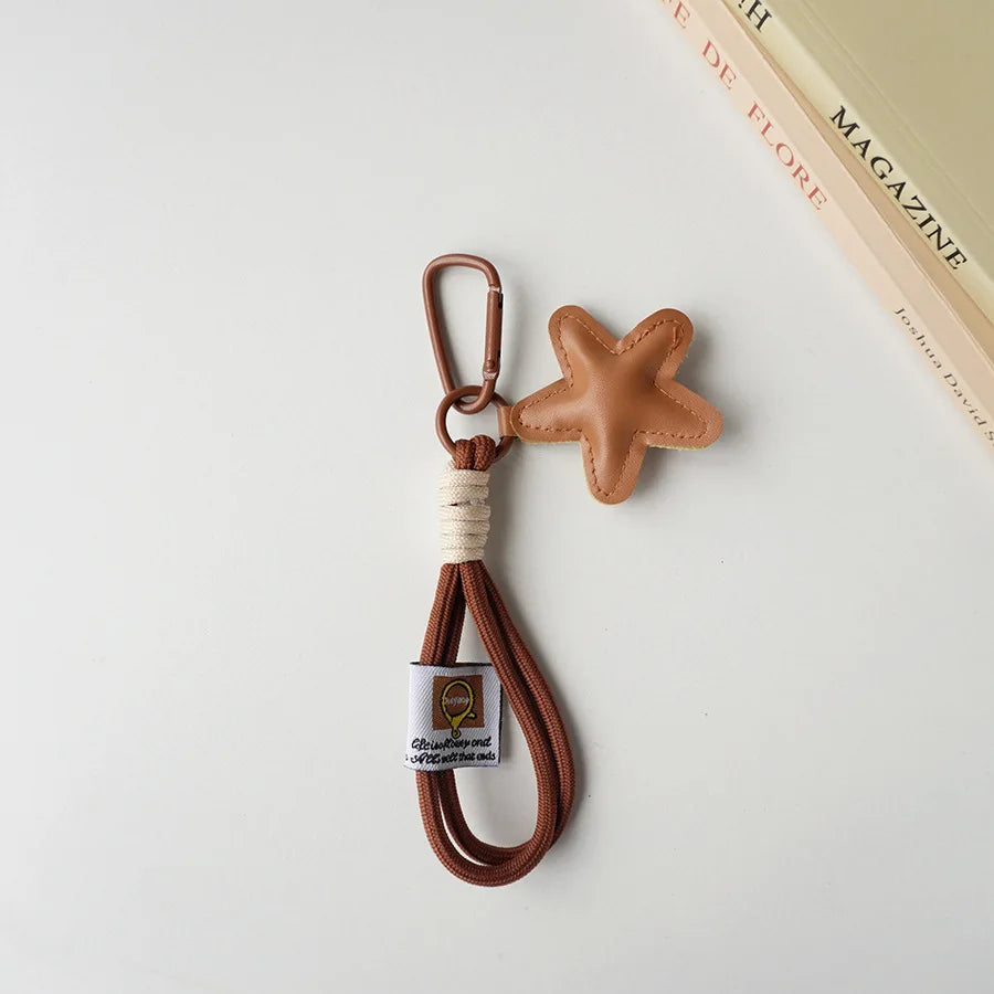 PU Leather Star Keychain Bag Charm & Bag Pendant