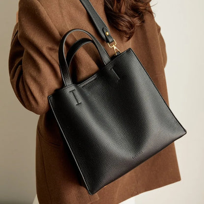 Pebbled Leather Tote Bag – Convertible Crossbody & Shoulder Bag