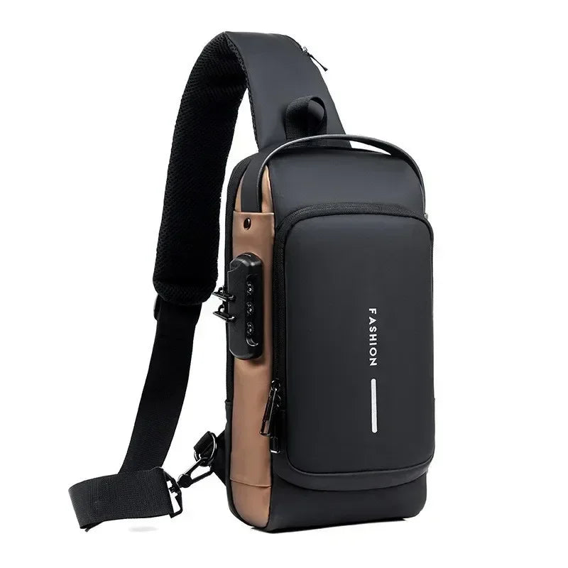 Anti-Theft Crossbody Chest Bag with USB Charging Port