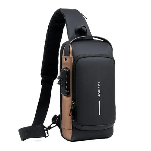 Anti-Theft Crossbody Chest Bag with USB Charging Port