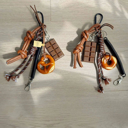 Bread Bag Charm Keychain – Kawaii Korean Style Rope Pendant