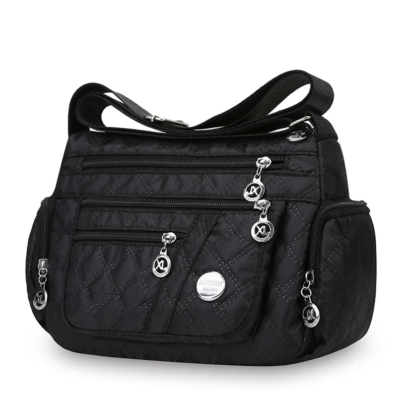 Oxford Fabric Crossbody Bag – Multi-Pocket Shoulder Bag