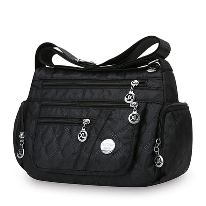 Oxford Fabric Crossbody Bag – Multi-Pocket Shoulder Bag