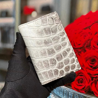Himalayan Crocodile Leather Card Case – Unisex Credit Card Holder
