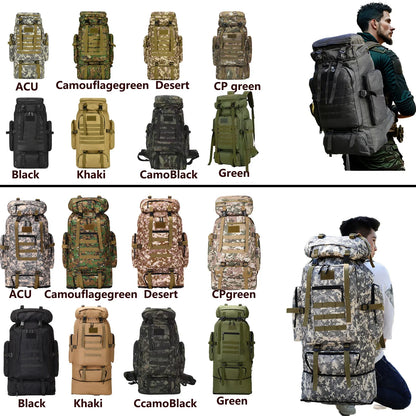 Tactical Backpack 80L/100L – Military Hiking & Camping Bag
