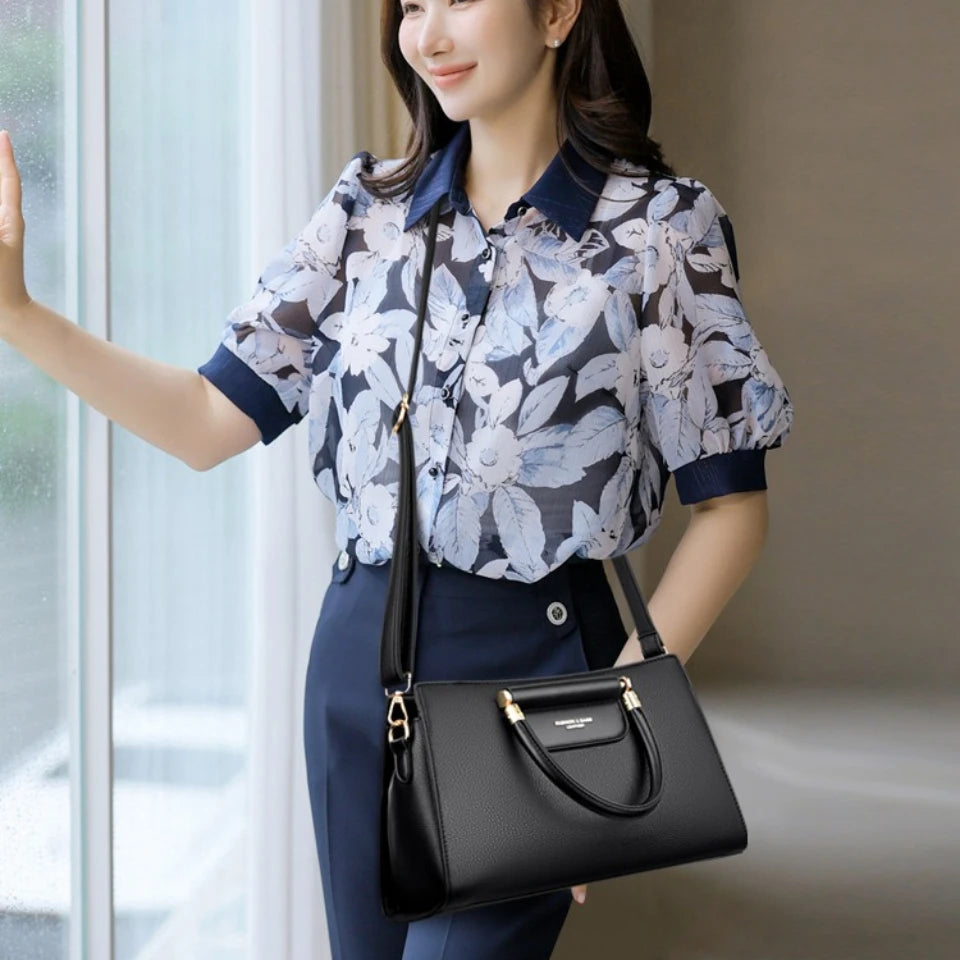 Large Leather Handbag for Women – Designer Tote & Shoulder Bag