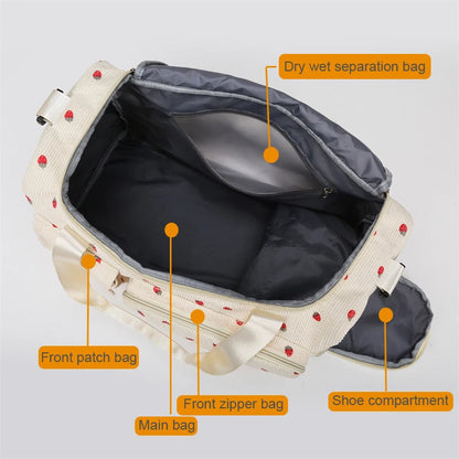 Corduroy Duffle Bag for Women – Large Travel & Gym Tote