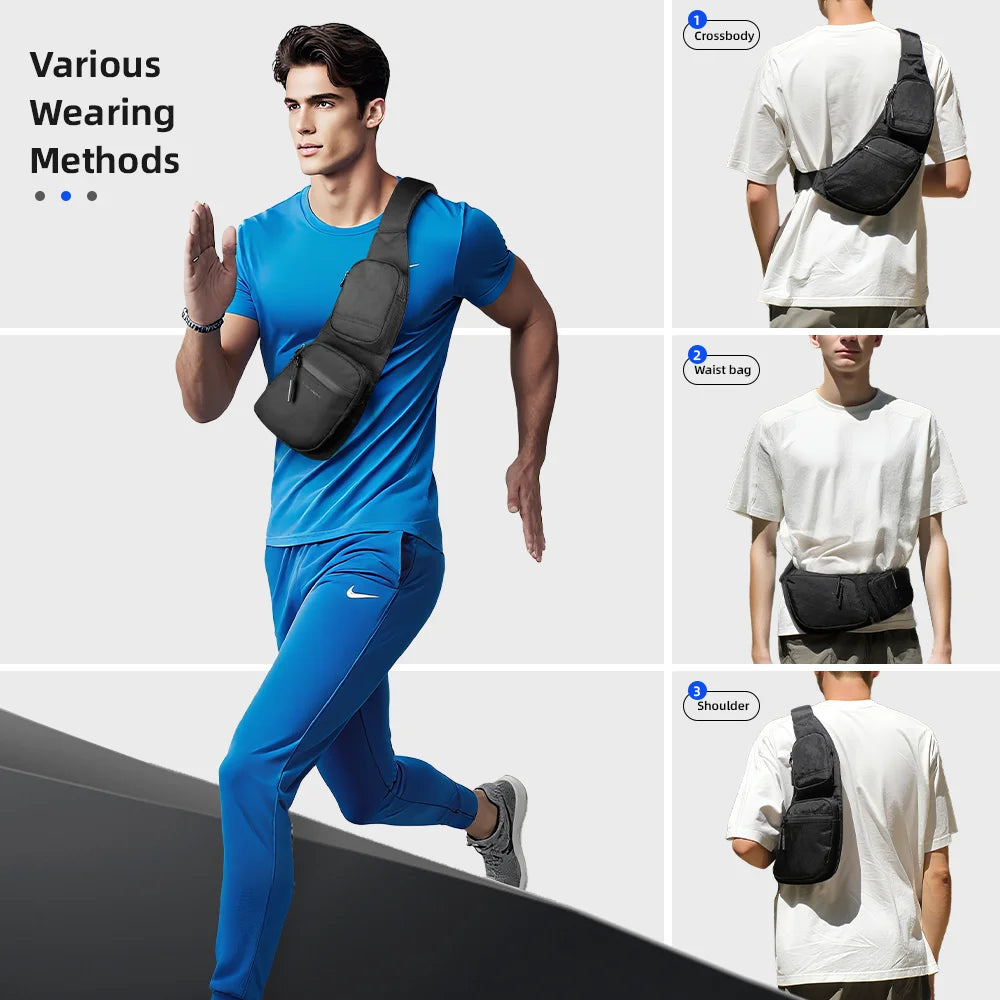 Waterproof Men's Sling Bag – X-Pac Crossbody Chest Pack with Phone Pouch