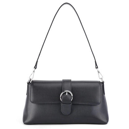 Genuine Leather Crossbody Bag for Women – Lightweight Buckle Shoulder Bag