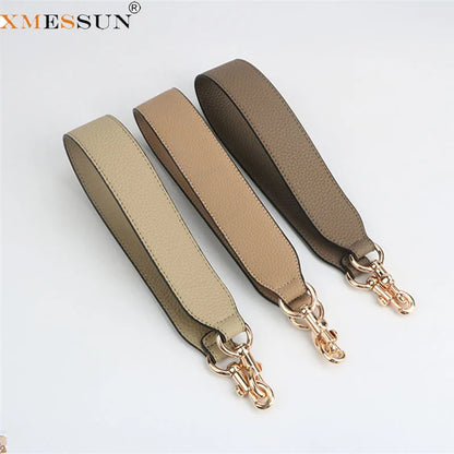Leather Bag Wrist Strap with Metal Hardware