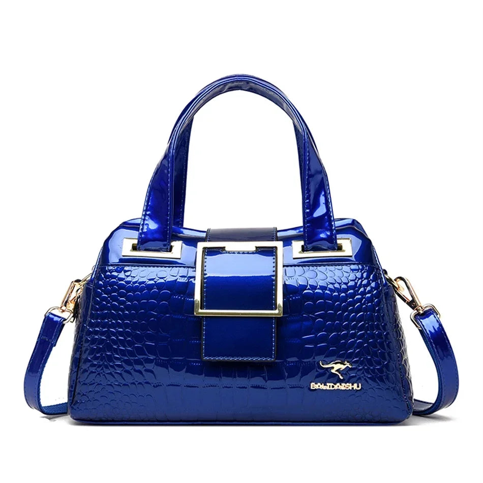Crocodile Pattern Luxury Tote Bag for Women