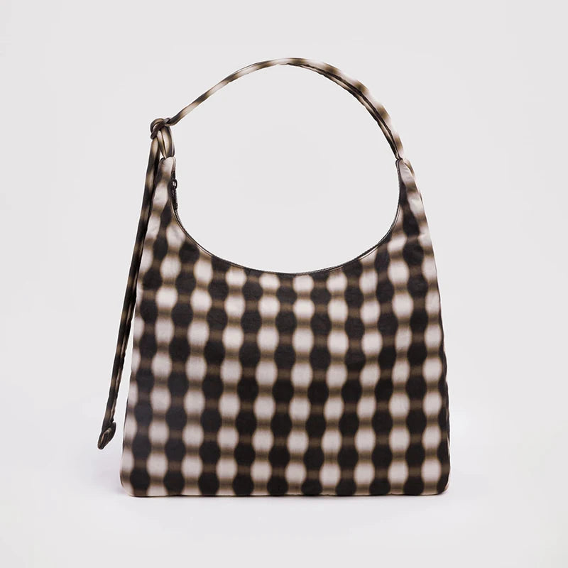 Printed Nylon Shoulder Tote Bag – Women's Large Capacity Handbag
