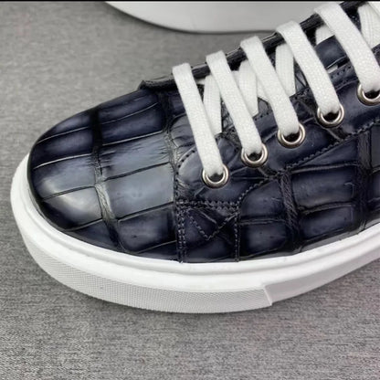 Crocodile Leather Men's Sneakers – Luxury Casual Shoes