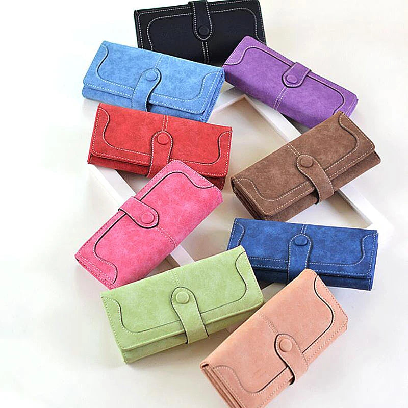 Women's Long Wallet – 17 Card Slots, ID Window & Zipper Coin Purse
