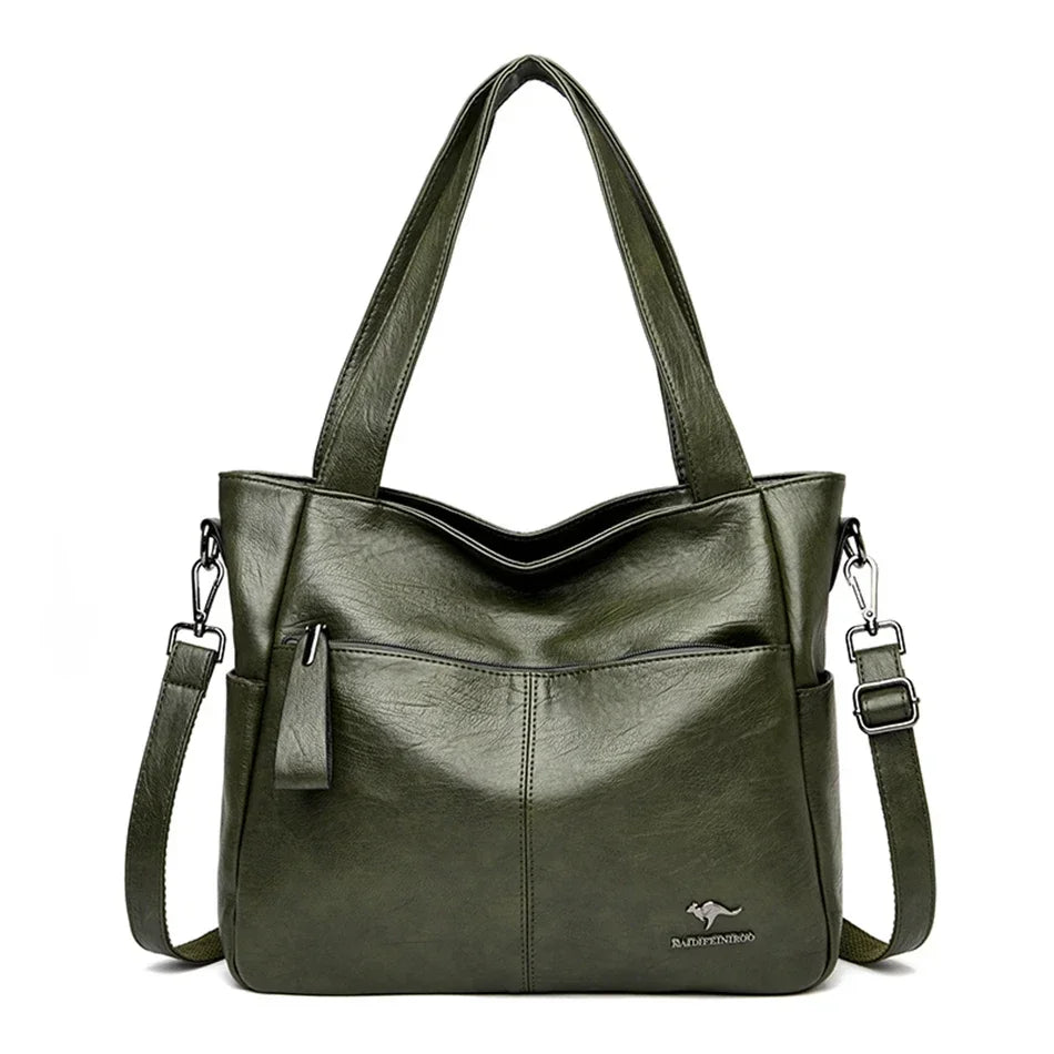 Women's Leather Tote Bag – Luxury Top Handle Shoulder Bag