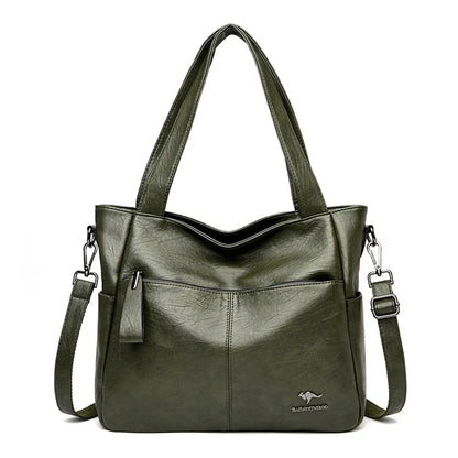 Women's Leather Tote Bag – Luxury Top Handle Shoulder Bag