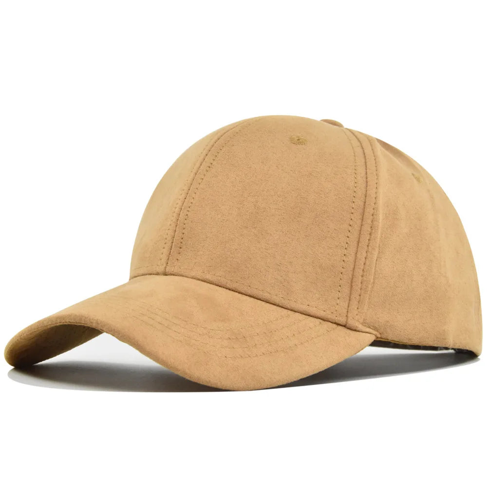 Suede Baseball Cap – Snapback Adjustable Dad Hat for Men & Women