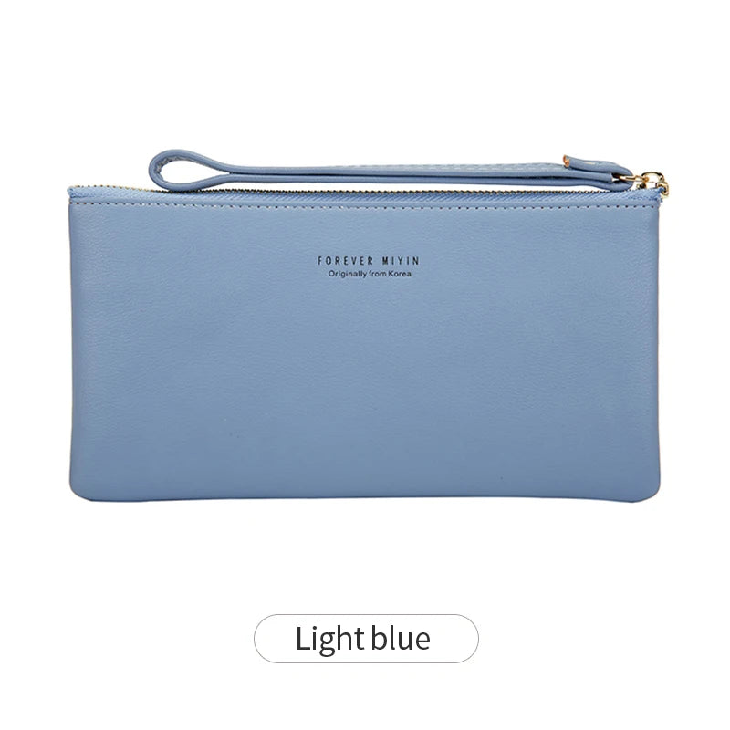 Slim Long Clutch Wallet & Phone Bag for Women – Zipper Wristlet