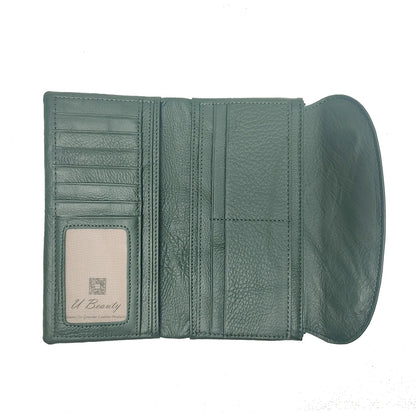 Patent Leather Long Wallet Women Crocodile Pattern Clutch Purse