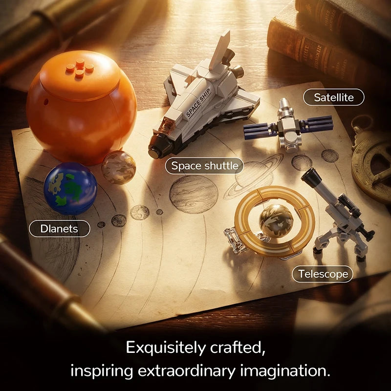 Solar System MOC Building Blocks – Rotating Planet Gear 3D Puzzle Set