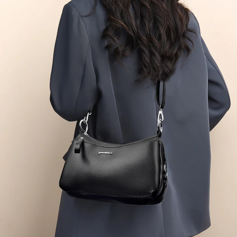Women's Soft PU Leather Shoulder Crossbody Bag – Designer Handbag